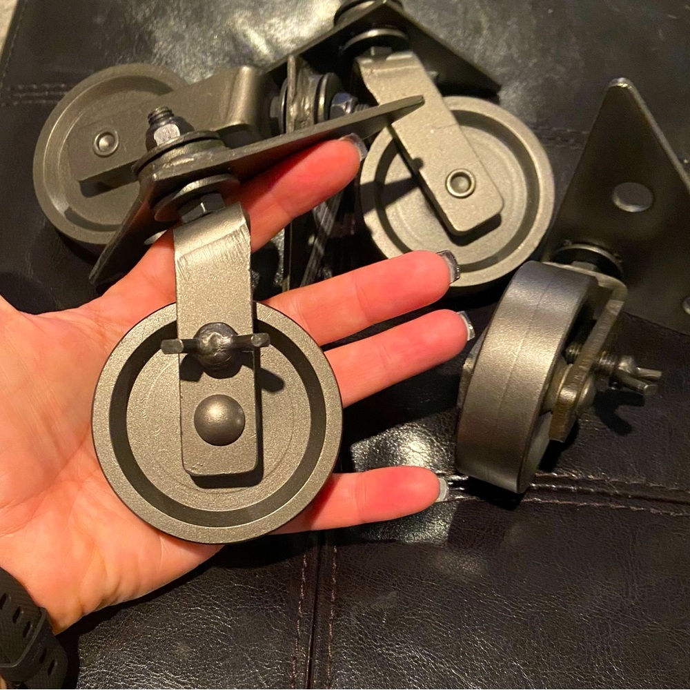 Set of 4 NEW steel rolling casters swivel